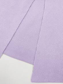 FOR BEAUTY Purple Spaghetti Strap Backless Knit Camisole, Sexy Casual Elegant, Suitable For Music Festivals, Holidays And Various Occasions, Thin Fashionable Pullover Sweater, Essential Item For Vacation, Suitable For Beach, Sand, Swimming - Snow Purple - View 7