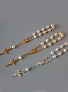 30 件洗礼亚克力珠子仿珍珠适用于洗礼婚礼派对礼物理想的生日派对周年纪念礼物婚礼派对礼物 - 彩色 - 查看 2