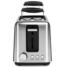 1 st. 2-Slice Toaster met extra brede sleuven, 7 bruiningsstanden, ontdooi- en opwarmfunctie, 750 W vermogen, automatische uitlijning, zwart, Aigostar, ideaal voor het maken van toast