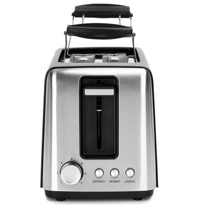 1 Stück 2-Scheiben Toaster mit extra breiten Schlitzen, 7 Bräunungseinstellungen, Auftau- & Aufwärmfunktion, 750W Leistung, Auto-Ausrichtung, Schwarz, Aigostar, ideal für das Toastenmachen