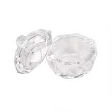 独特不规则形状美甲刷清洗杯，带盖 - 透明亚克力液体和粉末造型工具，适用于美容和美甲爱好者 - 易于清洁 - 無色 - 查看 5