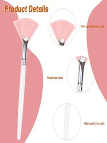 1/3/5 件化妆刷面部彩妆化妆品眉毛凝胶化妆套装扇形刷散装粉色刷子刷子化学去皮刷面膜工具护肤荧光笔铝