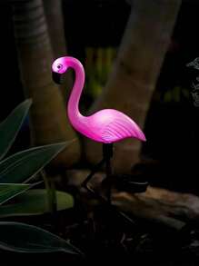 3 Piezas/1 Pieza Nuevas Luces de jardín con forma de flamenco alimentadas por energía solar, decoraciones de jardín, imitaciones de animales, luces de estaca LED a prueba de agua para exteriores, decoraciones para exteriores, creando una atmósfera ambiente. Adecuadas para decorar jardines, patios, estanques, porches y patios traseros. Un gran regalo para la familia en Navidad y Acción de Gracias.