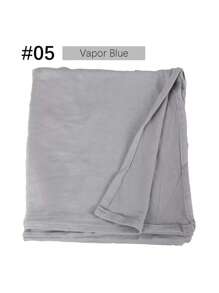 1pc Women's New Plus Size Hejab Scarf, Solid Color Casual Soft Shawl - Army Green - View 16