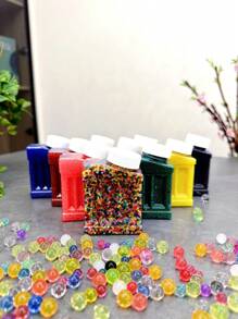 40000pcs Water Absorbing Gel Beads/Bubble Beads, With A Diameter Of 1-2mm Before Water Absorption, Can Expand To A Diameter Of 7-8mm After Water Absorption, Can Keep Water For A Long Time, And Can Be Used For Vase Filling And Soilless Cultivation, As Well As Christmas, Halloween, Thanksgiving Decoration, Wedding Center Decoration Gifts Birthday Graduation