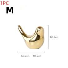 4pcs Gold Bird Statues, Modern Style Sculptures For Home Decor In Living Room, Bedroom, Office Desk, Cabinet - European Creative Gold Ceramic Bird Figurines, Desktop Decorations