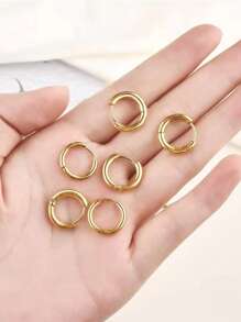 316L Surgical Stainless Steel Huggie Hoop Earrings 6mm 8mm 10mm 11mm 12mm 14mm Hypoallergenic Earrings Hoop Cartilage Helix Lobes Hinged Sleeper Earrings For Men Women