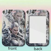 1pc Nezha Cartoon Card Holder, Student Flip Cover Bus Card ID Card Protective Case