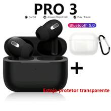 14 TWS Auriculares Inalámbricos Bluetooth 5.0 Air Pro 4 Deportivos con Micrófono - Pro3 negro + caparazón - Ver 2