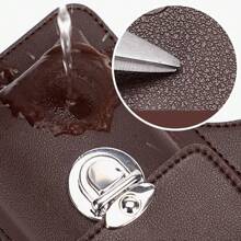 Stylish PU Leather Waist Bag For Men's Mobile Phone Waist Bags Fanny Pack Organizer Fashion Outdoor Storage Bag Lightweight Flip Phone Pack Belt Bag, Cards Holder-Holds Phone For Travel - Brown - View 4