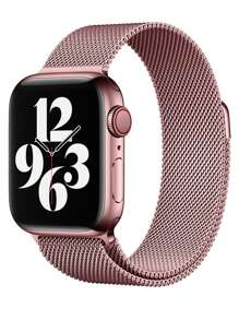 1条男女通用米兰尼斯不锈钢表带，兼容 45mm、44mm、40mm、49mm、46mm、41mm、38mm、42mm，Series 1-11，Ultra，时尚磁吸表带 - 38/40/41/S10-42mm - 查看 16
