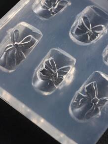 1 Stück 3D Schleifen-Nagel-Schnitzform, Relief Schleifenmuster Design Vorlage, DIY Nail Art Ausformungswerkzeug, Nagelzubehör, Nagelwerkzeuge, Nail Art Werkzeuge, Schulanfang, Nägel, Nagelwerkzeuge für Aufklebe-Nägel