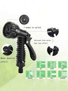 可扩展花园软管，高压洗车清洁喷嘴，庭院灌溉工具，25 英尺 - 200 英尺