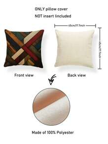 4Pcs Contemporary Geometric Throw Cushion Covers For Sofa, Machine Washable, Printed Zipper Closure, Versatile Room Decor, Woven Polyester Decorative Case Set For Living Room, Bedroom, Patio Furniture (No Filling)