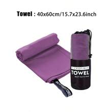 1 Toalla de ejercicio de secado rápido, toalla absorbente de sudor de microfibra de secado rápido, cómoda y suave, con una bolsa portátil, un imprescindible para gimnasios, playas, apta para correr, yoga, campamento al aire libre, playas, etc. - Multicolor - Ver 10