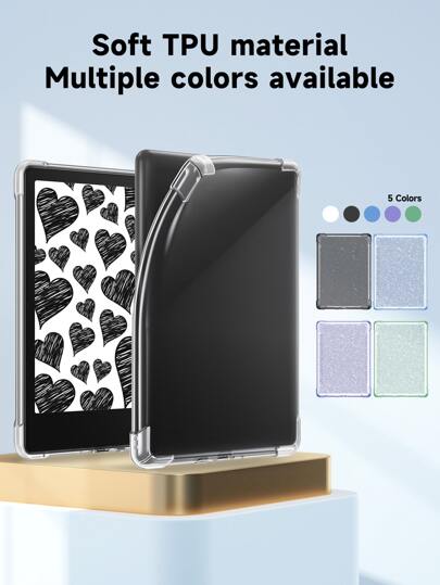 1pc Transparent Protective Case, Anti-Drop, Full Coverage Soft Silicone Gel Case, Suitable For Kindle (11th Gen) 2022 Release, Kindle Paperwhite (11th Gen) 2021 Release, Kobo Libra 7-Inch Color, Kobo Clara 6-Inch Color/Grayscale