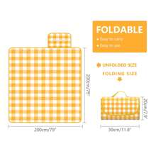 1 件野餐毯，203.2 厘米 X 203.2 厘米户外野餐毯，无纺布防水防潮垫，适用于海滩、草原，可折叠便携，易于清洁，防水、防沙（黄色和绿色）礼物生日毕业地毯地毯门垫房间装饰客厅地毯厨房地毯卧室装饰毯子和盖毯卧室地毯家居装饰浴室装饰房间装饰用品客厅装饰办公室装饰家居装饰家居装饰客厅浴室地毯房间装饰美学 - 彩色 - 查看 5