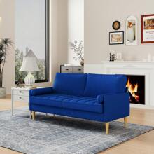 67.7'' 3 Seater Sofa Couch For Living Room, Modern Sofa,Small Couches For Small Spaces,Upholstered 3-Seater Couch For Bedroom, Apartment, Home Office, Tool-Free Assembly - Blue - View 3