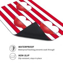 1pc Polyester Kitchen & Dining Mat, Pink Heart Pattern, Multipurpose Drip Mat For Countertops, Coffee Machines & Tablecloths, Decorative Home Accessory - ZWWLSD005 - View 6