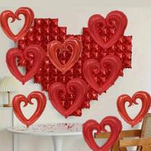 5 sztuk małych balonów haczykowych w kształcie serca, dekoracja na przyjęcie walentynkowe z okazji Dnia Matki, tło ceremonii ślubnej, rekwizyty fotograficzne