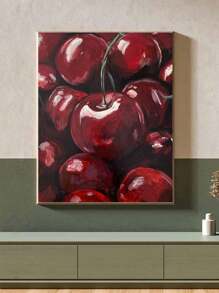 5D DIY Diamond Painting Mosaic Kit - Beautiful Cherry Landscape, Diamond Art Home Decor Wall Art, A Great Gift For Friend On , Christmas, Valentine's Day, Halloween, Thanksgiving - Red - View 2