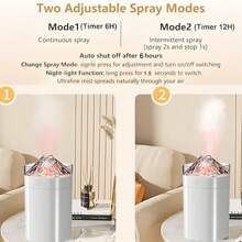 FULLBELL Cool Mist Humidifier, 400ML, 10-20 Hours Runtime, 7 Color Lights, 2 Modes, 24db Quiet