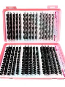 批发高品质570片装30D/40D/50D/60D/80D/100D簇状假睫毛，10-18mm纤细单根假睫毛，自然妆效，0.07mm D型卷翘，5D蓬松簇状假睫毛，DIY睫毛嫁接，睫毛簇，假睫毛，单根假睫毛，假睫毛