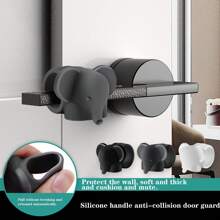 Set de 5 protectores de pared adhesivos, amortiguadores de puerta de silicona, protectores de manija de puerta sin taladro