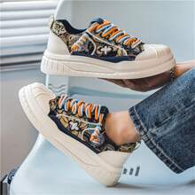 Men's New Thick-Soled Sneakers, Elevated Chunky Sneakers, Low-Top Outdoor Sports Shoes, Fashion Casual Non-Slip & Wear-Resistant, Lace-Up Comfortable Lightweight Versatile Sneakers