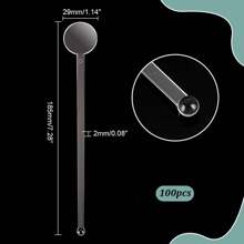 100Pcs Cocktail Swizzle Sticks Clear Drink Stirrer Swizzle Stick Beverage Mixer Cocktail Coffee Drink Stirrers For Bars Cafes Restaurants Home Back To School