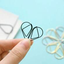 30pcs Water Drop Shaped Paper Clips, Suitable For Notebook, Office, School, Cute Bookmark Clips And Stationery Accessories - Multicolor - View 4