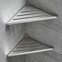 Bathroom Shelf Corner Shower Shelf No Drilling 304 Stainless Steel Corner Organizer Storage Heavy-Duty Hollow Shampoo Rack Back To School