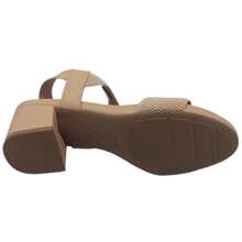 Modare Women's Casual Sandals With Elastic Straps - 米色 - 查看 8