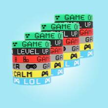 6pcs/12pcs/24pcs Random Color Silicone Wristbands Bracelets For Party Favors