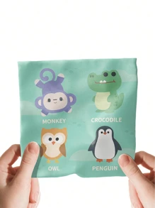 1 套婴儿玩具 - 纸巾盒玩具蒙特梭利婴儿柔软填充高对比度皱纹婴儿感官玩具，含 3 张音纸和 6 条围巾，男孩和女孩儿童早期学习礼物（配件颜色随机） - 查看 7