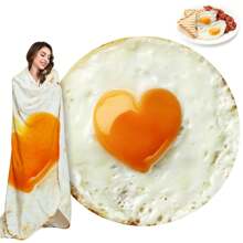 Funny Egg Blanket, Soft Plush Round Novelty Blanket For Bed Couch Or Travel, Birthday Gifts For Women Men