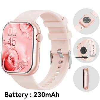 Hwagol 2025 Uppgraderad Smartklocka (Svara/Ringa Samtal), 1,85-tums Skärm 230mAh Batterikapacitet Smartklocka, Lämplig För Män Och Kvinnor, Fitness Tracker, Flera Sportlägen, Stegkaloriräknare, Sömnmonitor, Pulsmätare Kompatibel Med Android För iPhone