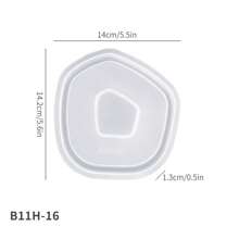 1 pieza Molde de bandeja de silicona asimétrico, molde de colada para hacer joyas de resina epoxi y yeso, apto para bandejas de decoración del hogar, elaboración de regalos hechos a mano