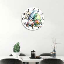 Easter Egg Gnome, Battery-Operated Wall Clock, Kitchen Decor, Home Decor And Accessories, Unique Gift For Friend - Mixed Colors - View 6