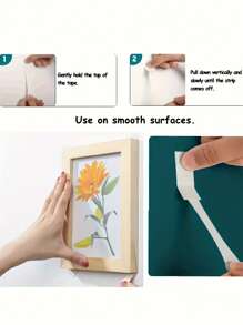 12 pares (24 piezas) de tiras adhesivas para colgar cuadros sin taladro - Ganchos de pared adhesivos doble cara desmontables, adecuados para marcos y obras de arte, cinta adhesiva resistente al agua sin rastro, juego de colgar cuadros de gran resistencia, tiras adhesivas para colgar cuadros sin taladro, cinta adhesiva de montaje de pared doble cara, adecuada para marcos - Sin daños, resistente al agua, fácil de instalar y quitar, perfecto para la decoración del hogar.