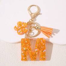Móc khóa chữ cái hoa sequin sang trọng với tua rua vàng và điểm nhấn lấp lánh - Mặt dây chuyền chữ bằng nhựa dành cho phụ nữ và trẻ em gái - Lý tưởng cho chìa khóa xe, ví, ba lô - Quà tặng hoàn hảo, quà tặng cho phụ nữ | Chi tiết tua rua thanh lịch | Móc cài, móc khóa dễ thương cho bé gái Phụ kiện túi xe hơi Phụ kiện túi đeo chéo phong cách Goth Y2k Phụ kiện dây đeo có ngăn đựng thẻ Phụ kiện túi xe hơi Phụ kiện túi đeo chéo Giáng sinh - Nhiều màu - Xem 8