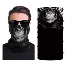 Outdoor Sports Skeleton Pattern Multifunctional Neck Gaiter, Face Mask, Headband - UV Protection, Breathable, Warm, Windproof, Suitable For Fishing, Cycling - Multicolor - View 12