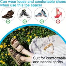 4pcs Silicone Toe Separator - Non-Slip, Latex-Free Toe Separators For Foot Alignment, Soft & Comfortable Toe Spreaders, Suitable For Day & Night Use, Toe Separators For Casual Wear