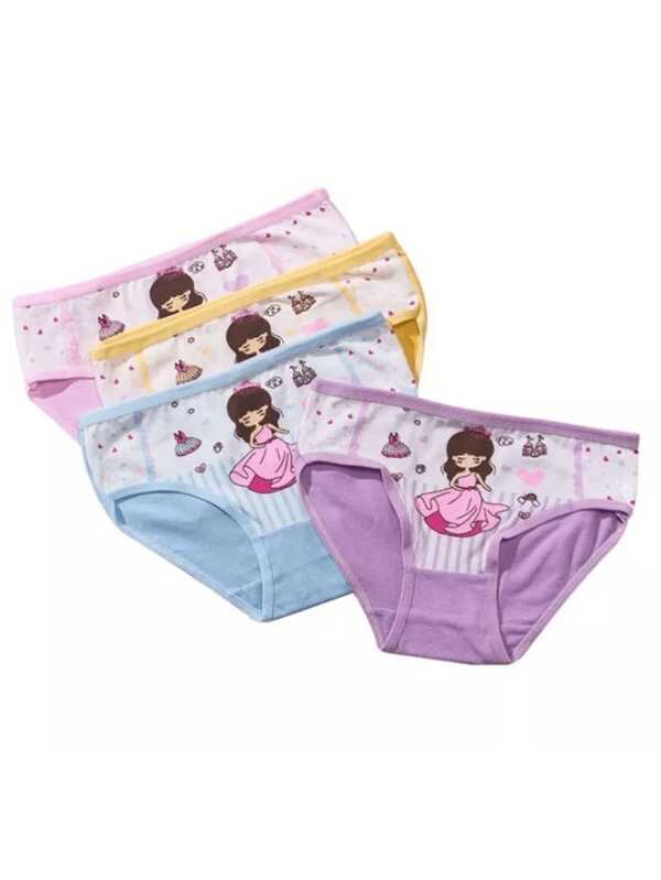 Kit 3 Calcinhas Tanga Infantil Elastico Confortável Menina Moça Criança