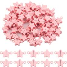 20pcs Magnetic Alloy Heart Shaped Keychains, Couple Set, Romantic Valentine's Day Small Gift, Key And Bag Charm - Star Magnetic Buckle - View 8