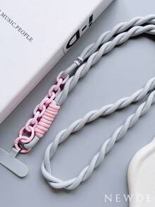 1 件长扭纹挂绳项链带，适合户外徒步旅行，带扬声器，适用于男女通用手机壳、包，坚固的编织粗链吊坠礼物，适合母亲、家人、朋友、生日、节日手机饰品、手机链 - 彩色 - 查看 14