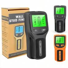 Backlit 5-In-1 Wall Scanner - Stud Finder For Wood, Metal & Live AC Wire Detection - Battery Powered (Batteries Not Included)