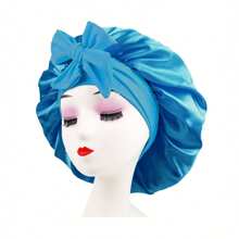 Silky Satin Sleep Bonnet For Women With Adjustable Bow Ties - Luxurious Hair Protection Cap For Curly/Natural Hair, Multi-Color Options, Soft Nighttime Hair Care Essential,Bonnet,Shower Cap,Hair Products And Accessories For Barber Salon Beauty Travel Essentials