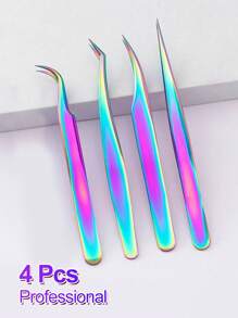 Eyelash Extension Tweezers Makeup Stainless Steel Eyelash 3D Accurate Clip - Multicolor - View 17