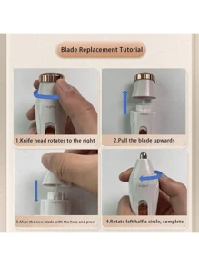 女士三合一可充电电动剃须刀 - 电动剃须刀、便携式电动修剪器、男女通用、剃须刀、脱毛器、可充电无线款、全身脱毛、无痛修剪器，适用于面部、鼻部、眉毛、胡须、手臂、腿部、腋下和比基尼区域 (150mAh) - 彩色 - 查看 9